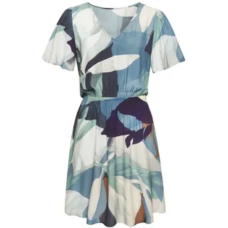 LASCANA Sommerkleid Damen creme-blau-braun bedruckt Gr.46
