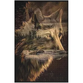 Puzzles Für Erwachsene 1000 Teiliges Wolf Puzzles Für Erwachsene Holzbrettpuzzles Denksportaufgaben Für Erwachsene (78×53cm)
