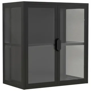 VCM Wandvitrine Flokas 60 x 35 x 65 cm Schwarz