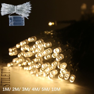 10M 100LEDsLED Lichterkette Batteriebetrieben Batterie Innen Weihnachtslichterkette Weihnachtsbeleuchtung Party Hochzeit Deko, Warmweiß