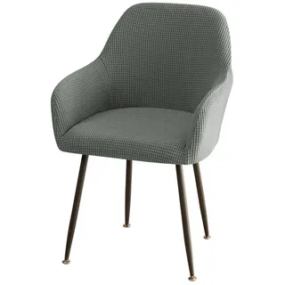 Minicloss Stuhlhusse Stretch Stuhlhussen-Bezüge Mit Armlehne, Stuhlhusse grau