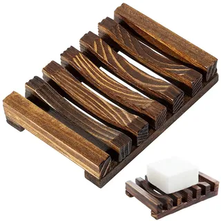 1 Stück Seifenschale aus Holz Dusche Handarbeit Seifenhalter Seifenablage | Halter Bad Waschbecken Deck Seifenhalterung zu Küche Bad,Seifenablage Waschbecken für Badezimmer Küchenschwämme Lagerung