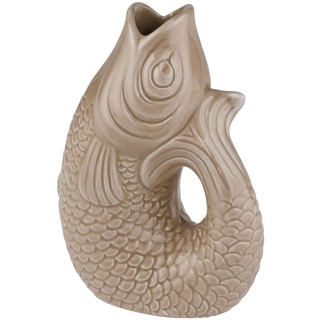 Gift Company - Monsieur Carafon - Vase/Blumenvase - Steingut - Sand - XS - 8,5 x 5,5 x 12,50 cm - 0,2 Liter