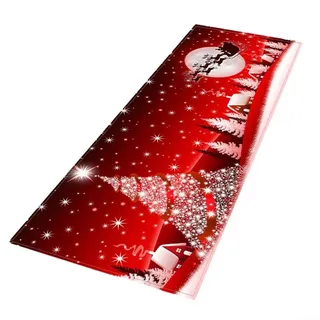 für Weihnachtsteppichläufer, 40 x 120 cm, 3D-Weihnachtsmann, Elch, Weihnachtsbaum, bedruckt, Läufer, Teppiche, Dekorationen für Flur, Eingangsbereich, Wohnzimmer (#2)