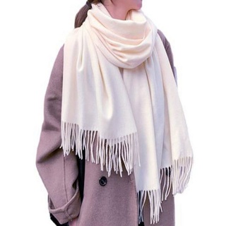 FIDDY Halstuch Warmer dicker Schal für Damen in einfarbiger Farbe, (1-St) weiß