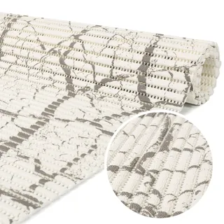 ANRO Weichschaummatte Badematte Bad Dusche WC Vorleger Teppich Antirutsch Badläufer Marmor Grau Weiß 100x65cm