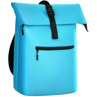 Gloop Rolltop Rucksack Wasserdicht für Damen & Herren, Großkapazitärer Rucksack, Klassisches Design mit Funktionalität, Elegant Reiserucksack Daypack für Reisen, Radfahren (Strahlendes Blau)