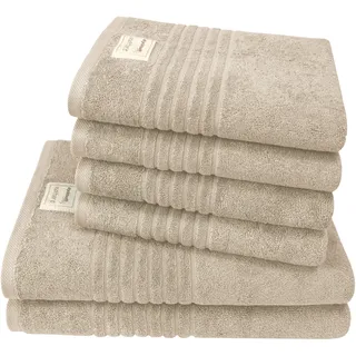 Handtuch Set DYCKHOFF Handtücher (Packung) Gr. (6 St.), grau (stein) Handtuch-Sets