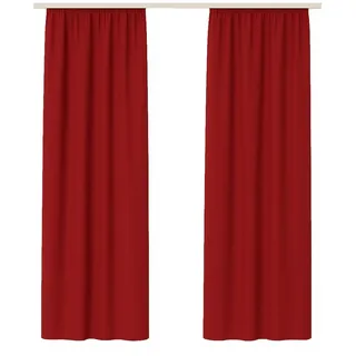 Bestgoodies Dekoschal Ellen Universalband Blickdicht 2er Pack Rot