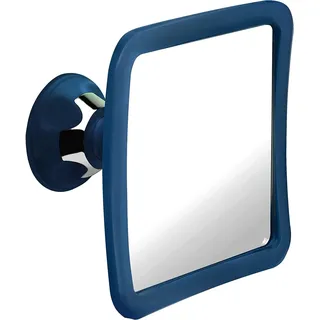 Mirrorvana Nebelloser Duschspiegel zum Rasieren mit Verbessertem Saugnapf, Rasierspiegel 1fach Vergrößerung, Badezimmerspiegel für die Dusche, 16,3 x 16,3 cm (Blau)