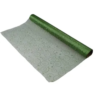 Tischläufer 50 cm Breit, 5 m Lang, Tischband und Tischdekoration für Party, Geburtstage, Hochzeiten, Taufe (Grün)