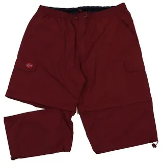ABRAXAS Zip-off-Hose Zipp-Off-Bermuda in Übergröße, bordeaux rot 3XL
