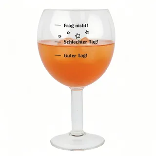 Herz & Heim® XXL Weinglas mit Aufdruck – 3 Liter Riesen Weinglas – Bowle Glas groß als lustiges Geschenk für Frauen, Weinliebhaber, Freundin, Geburtstag, Party & Junggesellenabschied