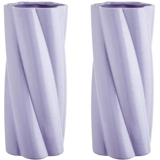 BUTLERS Vase Twist 2er-Set Steingut Höhe 30cm | Dekovase für Tischdeko, Blumenvase für Regal | Dekoration Fensterbank Deko Wohnzimmer