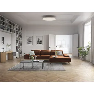 Musterring Ecksofa Leder 3-Sitzer Braun