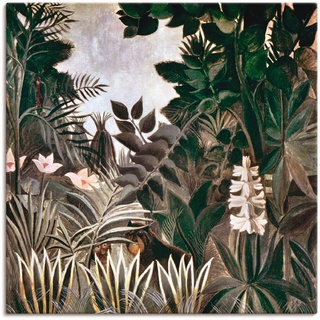Wandbild ARTLAND "Dschungel, 1909" Bilder Gr. B/H: 50 cm x 50 cm, Leinwandbild Wald quadratisch, 1 St., grün Kunstdrucke als Alubild, Leinwandbild, Wandaufkleber oder Poster in versch. Größen