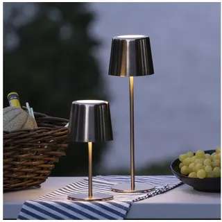 Lightbox Tischleuchte, LED fest integriert, warmweiß - kaltweiß, Portable LED Außen Tischlampe, 37 cm, 300lm, CCT, USB, kupfer rot