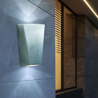 Außenwandleuchte LED Wandlampe Haustürleuchte silber Fassadenlampe Gartenleuchte, Aluminium Edelstahl, 2x 3W 2x 270lm warmweiß, BxH 12x21,5 cm