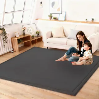 Lrisveana Spielteppich Kinder 2CM Dicke Krabbelmatte Baby Schaumfüllung Teppich Kinderzimmer rutschfeste Schaumstoffmatte Pflegeleicht Krabbeldecke Tatami Matte 100 x 220 cm