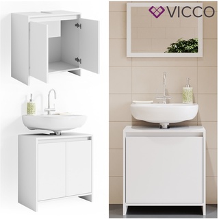 VICCO Waschbeckenunterschrank EMMA Weiß Unterschrank Badschrank Badezimmer