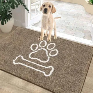 Famanu Schmutzfangmatte Rutschfest 60 x 90 cm Waschbar - Strapazierfähige Fußmatte - Pflegeleichte Eingangsmatte für Haustür - Terrasse Flur Ga...