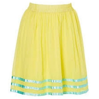BODYFLIRT boutique Minirock Bodyflirt Damen Rock Chiffonrock Minirock Mini Skirt gelb Gr. 40 945515