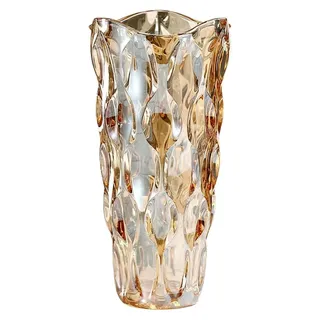 Gläserne Vase, 9,5 Zoll hoch – Kristallvase – Blumenvase – Vintage-Dekoration – Hochzeitsgeschenk – Glänzende Oberfläche