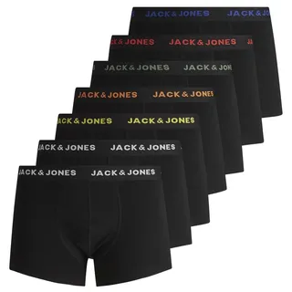 JACK & JONES Basic Boxershorts 7 Einheiten Black / Detail Black / Black S