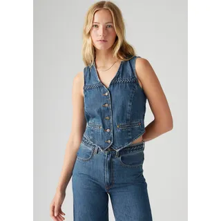 Levi's Levi's® Jeansweste BRAIDED VEST mit Ziernähten grau L (40)