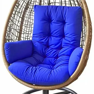 AQIGR Hängesessel Kissen, Garten Polster, Auflage für Hängeschaukel, Hängekorb Sitzkissen, Waschbar Schaukelstuhl Sitzkissen Hängestuhl Sitzauflage(Blau)