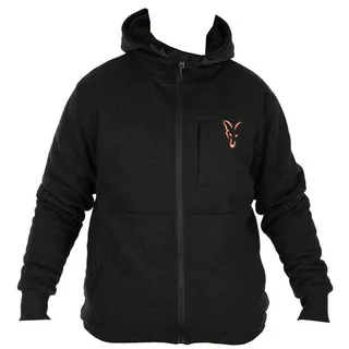 Fox International Collection Sherpa Reißverschlusspullover - Black / Orange - 2XL