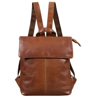 STILORD Notebook-Rucksack "Charlie" Vintage Lederrucksack Braun Damen Herren 13,3 Zoll Echtleder braun