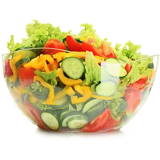 KONZEPT Salatschüssel Set Glasschalen 10 cm, Servierschalen Set als Bowl, (Set), Stapelbar, Snackschale, Obstschale, Dessertschalen aus Glas Ø 21 cm