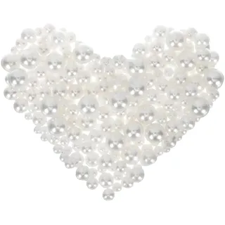440 Stück Künstliche Runde Perlen, Vasenfüller, Diy-perlen Ohne Loch, Vasendekoration-0.8x0.8cm-white