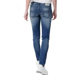 Herrlicher Damen Piper Slim Organic Denim Blue sea L32, W26/L32 - 26W