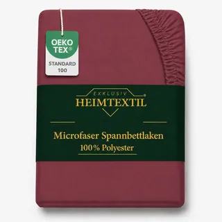 EXKLUSIV HEIMTEXTIL Spannbettlaken Mikrofaser 200 x 220 cm rot