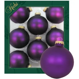 Krebs Glas Lauscha Satin-Aubergine 7cm