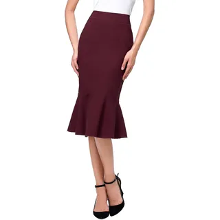WQZYY&ASDCD Bleistiftrock Kate Kasin Marke Midi Ol Rock Damen High-Waist Röcke Weibliche Schlanke Bleistift Meerjungfrau Röcke Frauen Business Office Party Große Größe