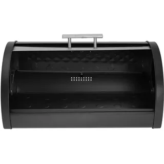 Klausberg Brotkasten Edelstahl Schwarz/Silber