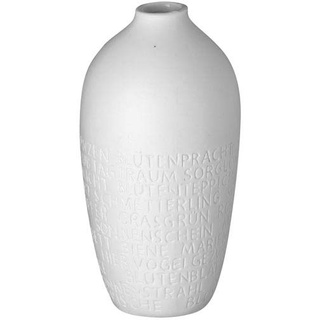 Räder 10457 Zuhause - Vase/Blumenvase - Text - Porzellan - weiß - Ø 5cm - Höhe 11cm