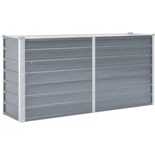 vidaXL Garten-Hochbeet verzinkter Stahl rechteckig 160 x 40 x 77 cm Grau  