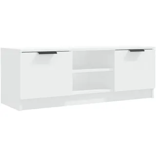 vidaXL TV Schrank Lowboard TV Möbel Tisch Board Sideboard Fernsehschrank Fernsehtisch HiFi-Schrank Weiß 102x35x36,5cm Holzwerkstoff