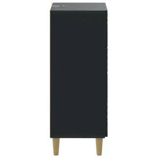vidaXL Delft Badezimmer Aufbewahrungsschrank 30 x 31 x 80 cm Schwarz