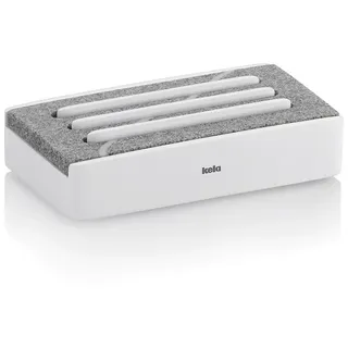 Kela Seifenschale Cube Polyresin Weiß/Grau