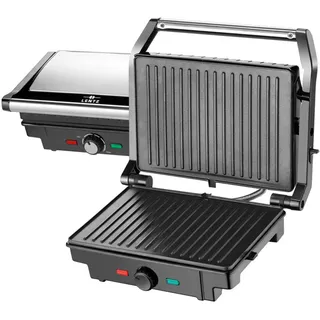 LENTZ Kontaktgrill, Tischgrill, Elektrogrill  25,5x18cm 1600 Watt, schwarz