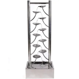 Köhko Wasserwand Edelstahl Blättenform 97CM mit LED-Beleuchtung
