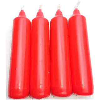 25er Pack Adventskerzen rot ca. 18 x 105 mm (25 x 4 Stück) Weihnachtskerzen, Christbaumkerzen, Pyramidenkerzen, Baumkerzen, Kerzen