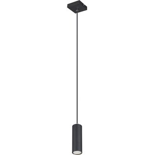 Pendelleuchte schwarz Pendelleuchte einzeln schwarze Hängelampe, Skandinavisch Metall schwarz matt, 1x GU10 Fassung, DxH 9x120cm