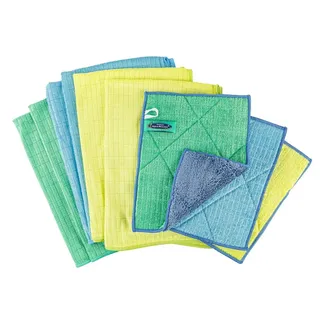 AQUA CLEAN Geschirrtuch AQUA CLEAN Kristall Sonnenschein Geschirr- & Spültücher 9 tlg., (9-tlg., 6x Geschirrtücher ca. 45 cm x 65 cm, 3x Spültücher ca. 19 cm x 24 cm) blau|gelb|grün