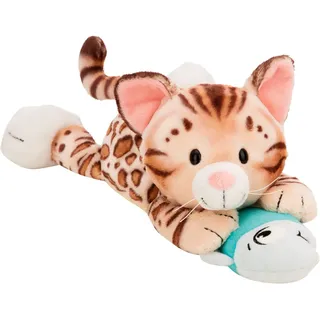 NICI Kuscheltier Katze Bengal mit Fisch 30 cm Braun